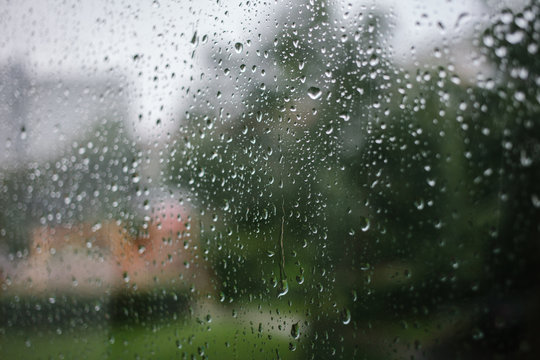 Rain drops on window