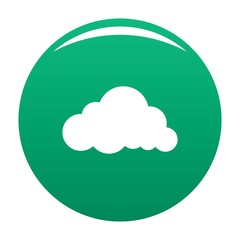 Layered rain cloud icon. Simple illustration of layered rain cloud vector icon for any design green
