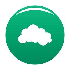Night cloud icon. Simple illustration of night cloud vector icon for any design green