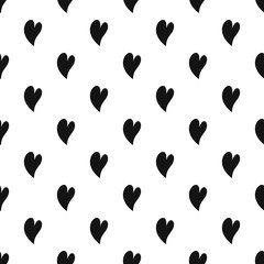 Deaf heart pattern seamless vector repeat geometric for any web design