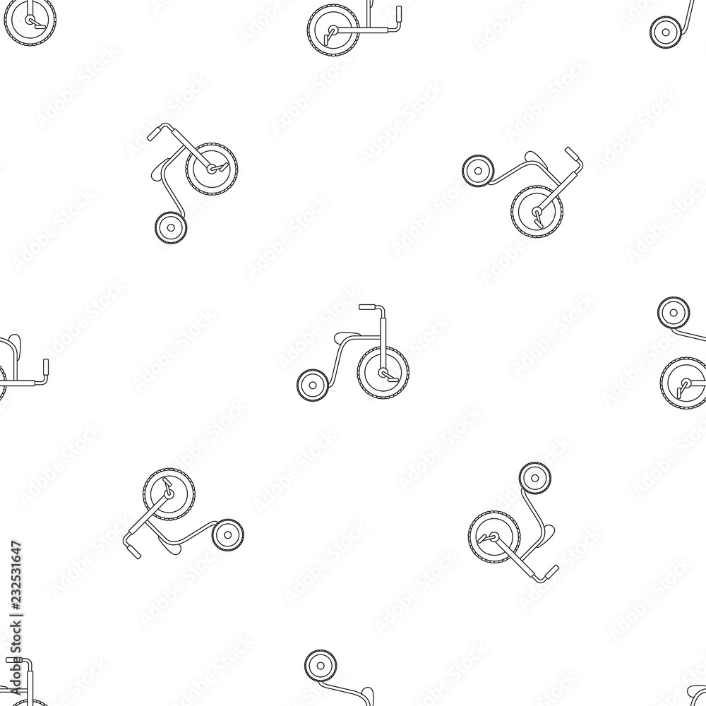 Aufkleber plastic tricycle pattern seamless vector repeat geometric for any web design
