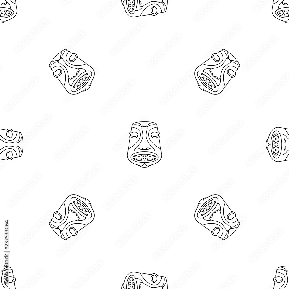 Poster hawaii idol pattern seamless vector repeat geometric for any web design