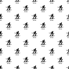 Ski race pattern seamless vector repeat geometric for any web design