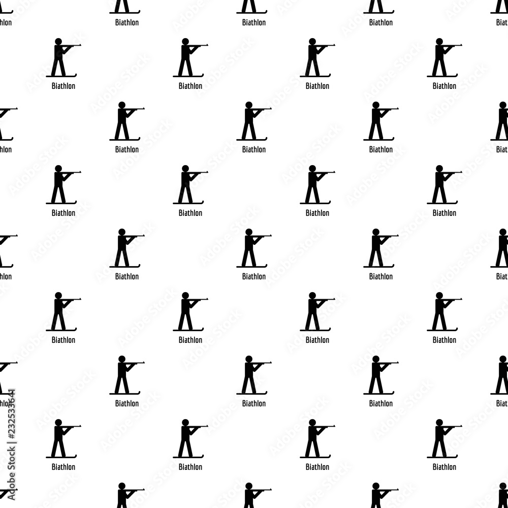 Poster biathlon pattern seamless vector repeat geometric for any web design