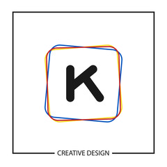 Initial Letter K Logo Template Vector Design