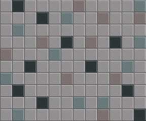 Orange Mosaic Tiled Wall Background