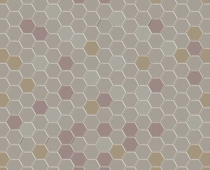 Orange Mosaic Tiled Wall Background