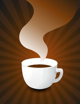  stylish coffee cup and coffee aroma