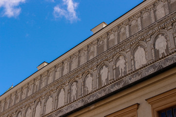Naklejka premium Krasiczyn, Poland. The castle was visited by many Polish kings. Krasicki Palace 