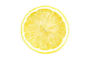 Juicy Lemon sliced isolated on white background