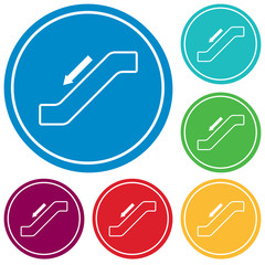 Escalator staircase icon