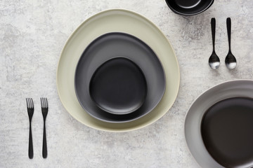 Still Life of Plates and Cutlery