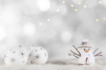 Christmas decoration with blurred background