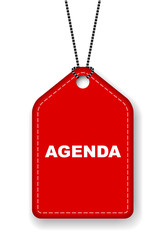 red vector banner agenda