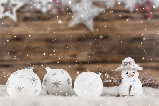 Christmas decoration with blurred background