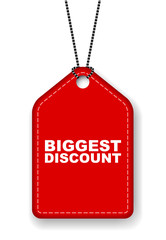 red vector banner biggest discount