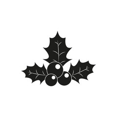 Holly traditional Christmas of the black icon