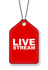 red vector banner live stream
