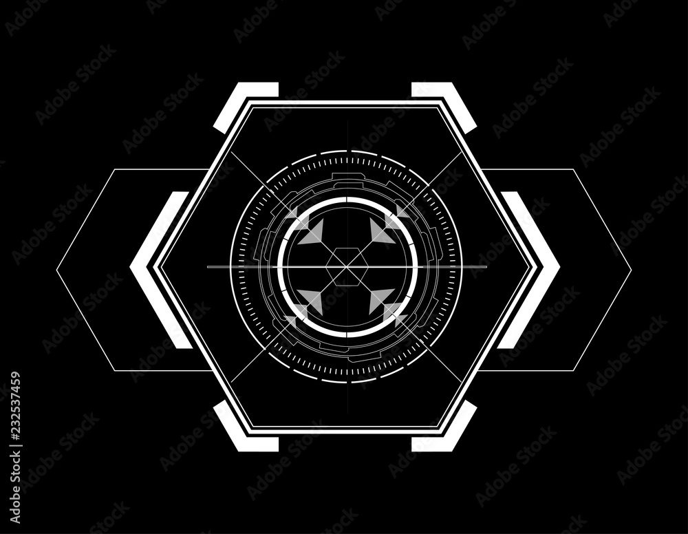 Poster hud elements,graph.vector illustration.head-up display elements for the web.