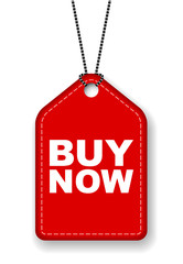 red vector banner buy now
