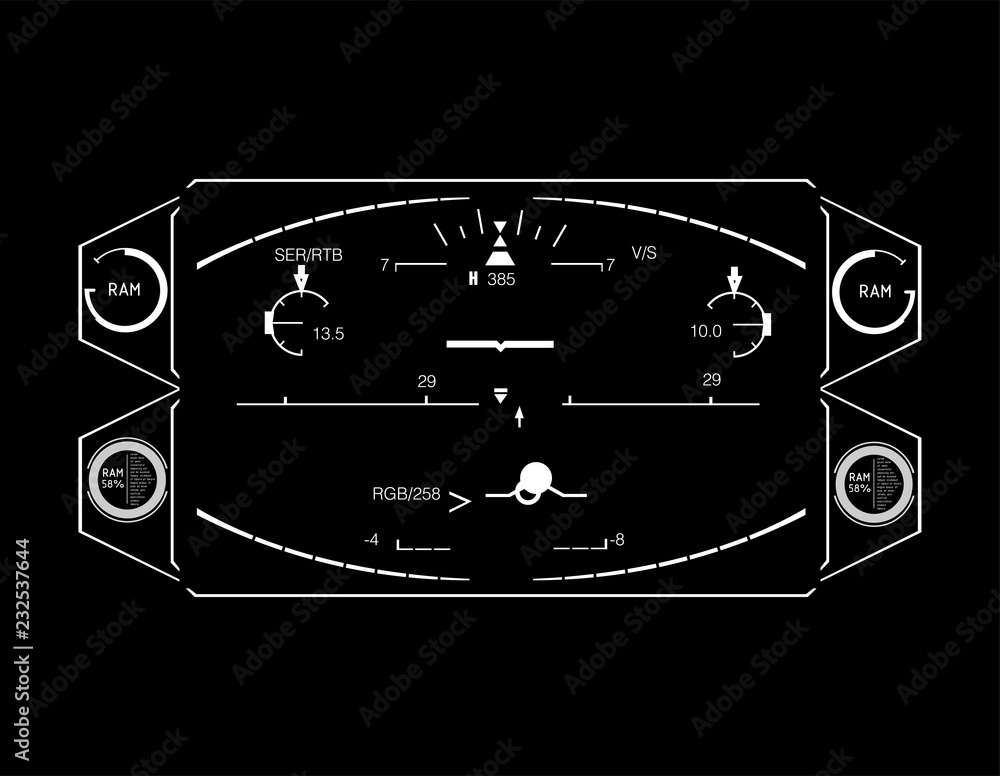 Poster hud elements,graph.vector illustration.head-up display elements for the web.