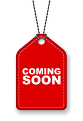 red vector banner coming soon