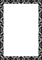 Obraz premium Blank Frame with Black and White Ornate Borders