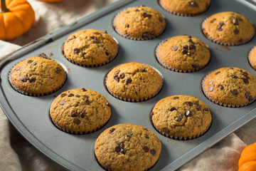 Sweet Homemade Chocolate Pumpkin Muffins
