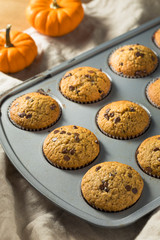 Sweet Homemade Chocolate Pumpkin Muffins