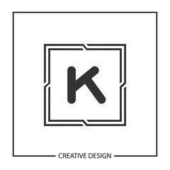 Initial Letter K Logo Template Vector Design