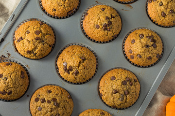 Sweet Homemade Chocolate Pumpkin Muffins