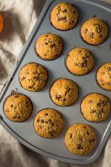 Sweet Homemade Chocolate Pumpkin Muffins