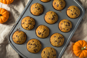 Sweet Homemade Chocolate Pumpkin Muffins