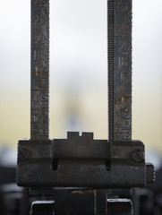 Old Russian machine gun from the Second World War close up