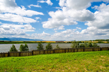 Lake in the foothills of the Altai