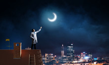 Confident doctor on the city guard