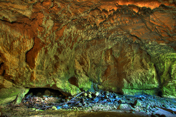 Underground water in a cave, Slovenia