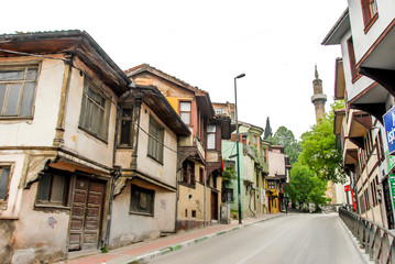 Bursa, Turkey, 29 April 2012: Tophane, Historic Mansions © Kayihan