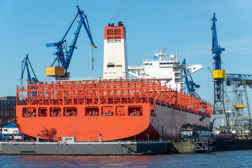 Werft in Hamburg, Deutschland