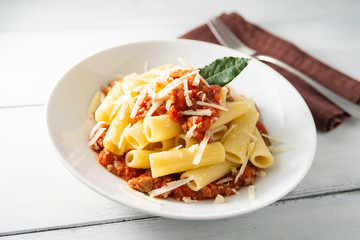 Rigatoni alla bolognese