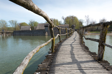 Naklejka premium Pfahlbauerdorf, Germany