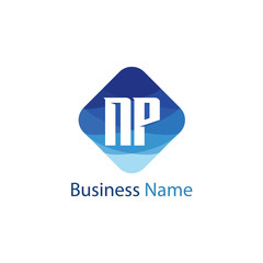 Initial letter NP logo template Design