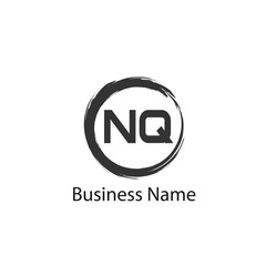 Initial letter NQ logo template Design