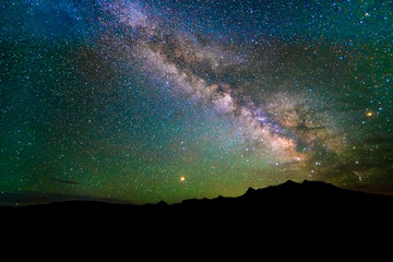 RIDGWAY COLORADO, USA 2018 - Milkyway Galaxy over San Juan Mountains, Ridgway Colorado