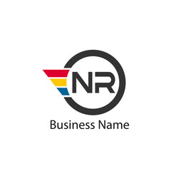 Initial letter NR logo template Design