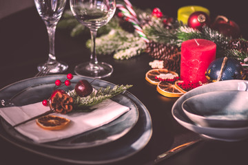 Christmas table setting