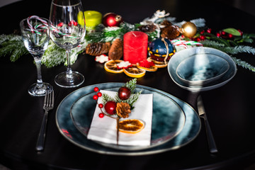 Christmas table setting