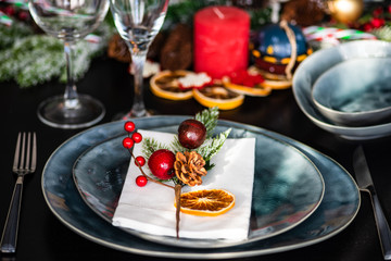 Christmas table setting