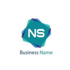 Initial letter NS logo template Design