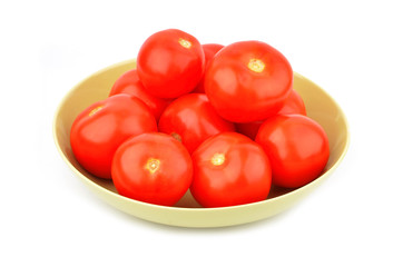 Tomato on plate